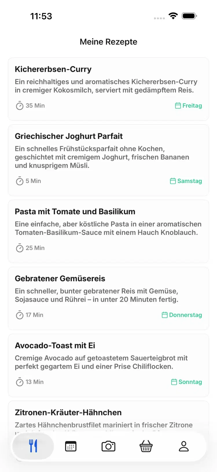Recipes from what you already have