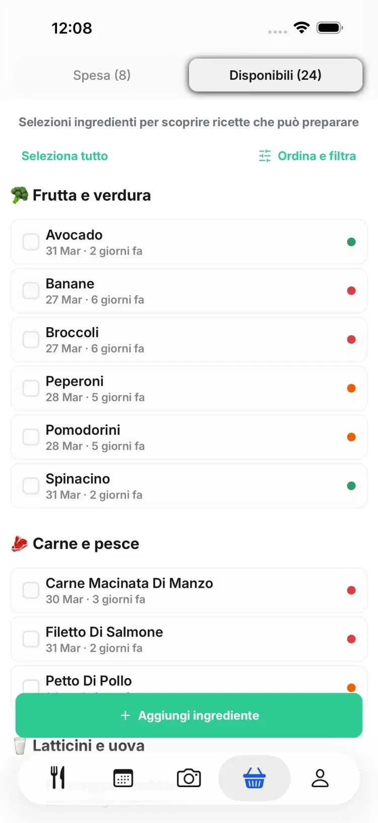 Sai sempre cosa hai in casa