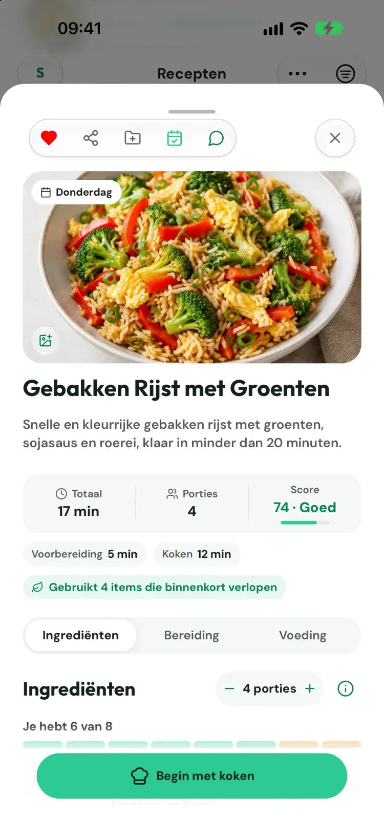 Voedingswaarden binnen handbereik