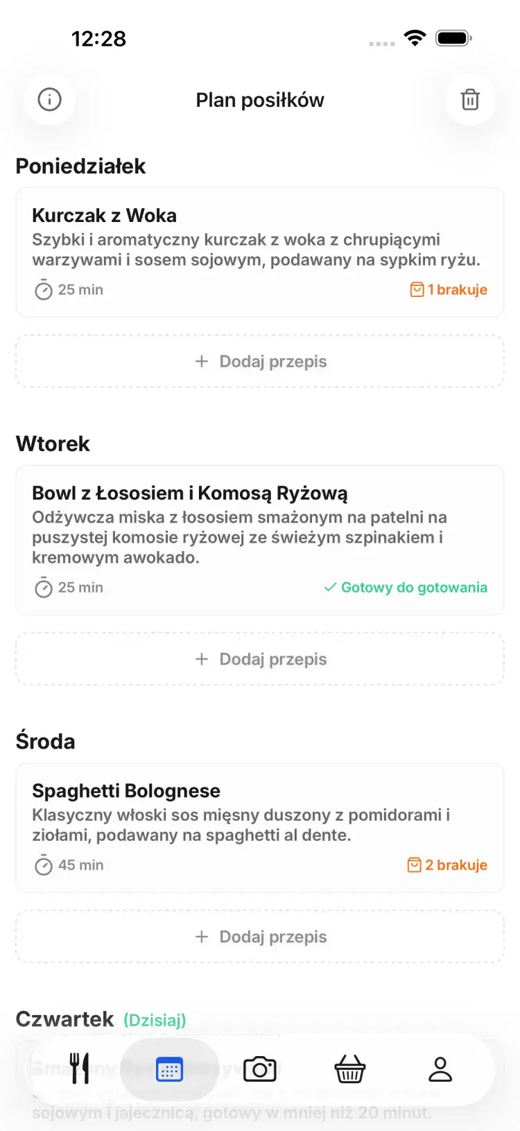 Zaplanuj tydzień w kilka minut