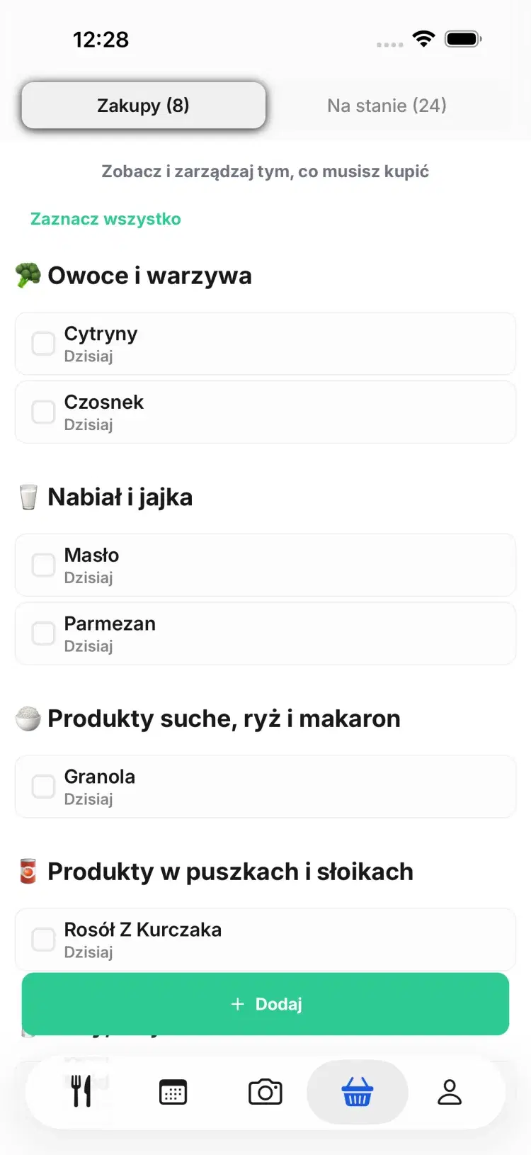 Lista zakupów, która tworzy się sama