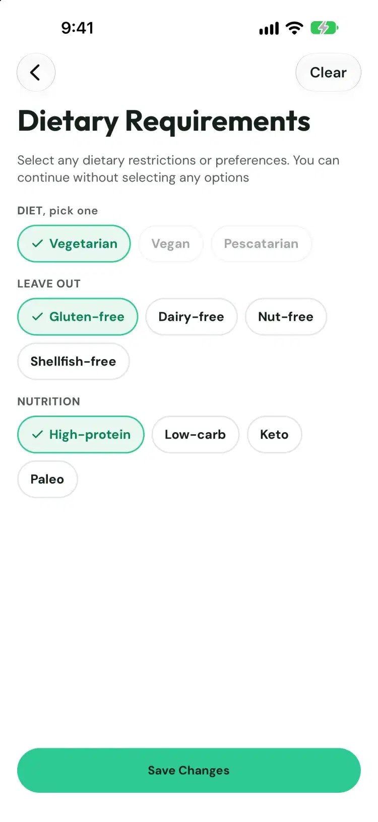 Pantry Pic diet filters