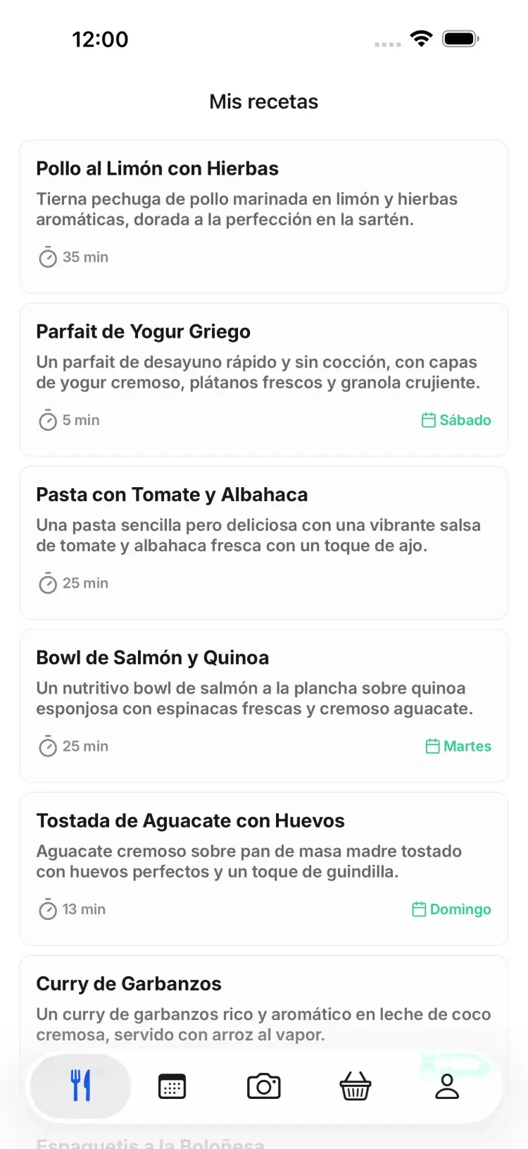 Recipes from what you already have