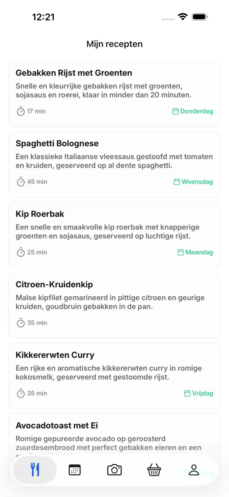 Recipes from what you already have