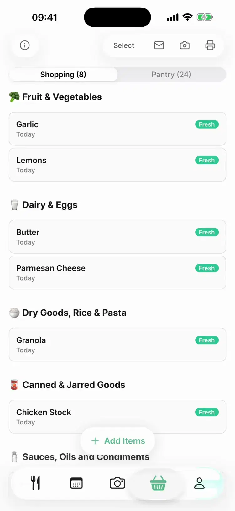 A shopping list that writes itself